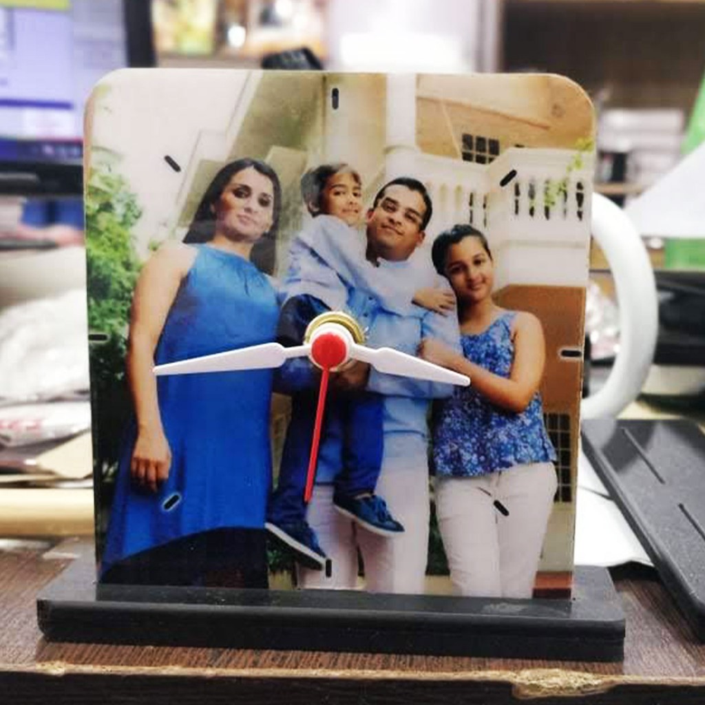 Personalized Analogue Desk Clock | Best photo printed gift