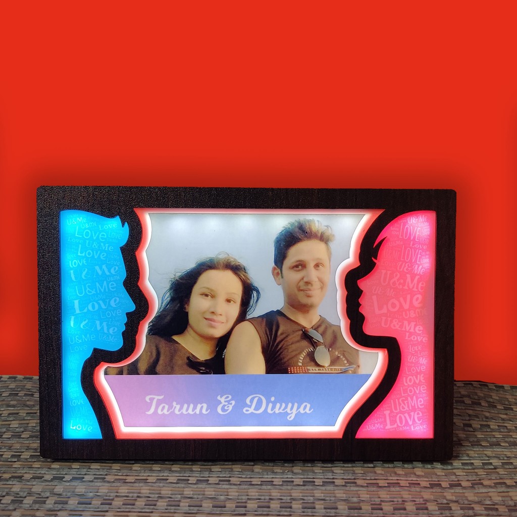 Couple LED Photo Frame | Amazing Lighting effect - Indidecor