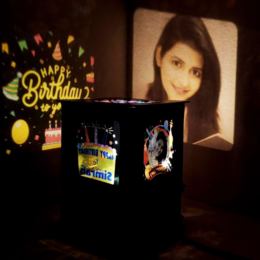 Shadow Box Rotating Rotating Shadow Box | Personalized Revolving LED Table Top Frame