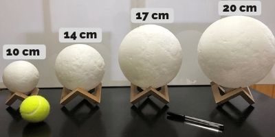 3D Moon Lamp Single Color -