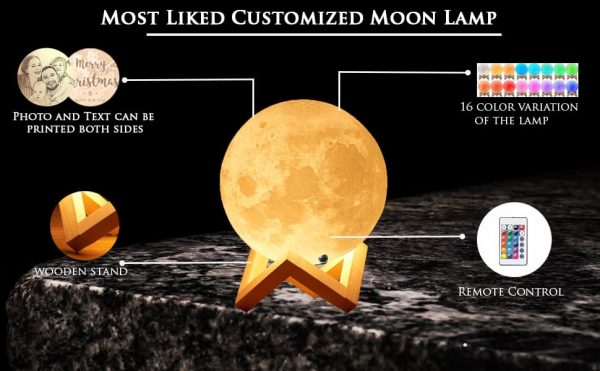 16 Color 3D Moon Lamp -