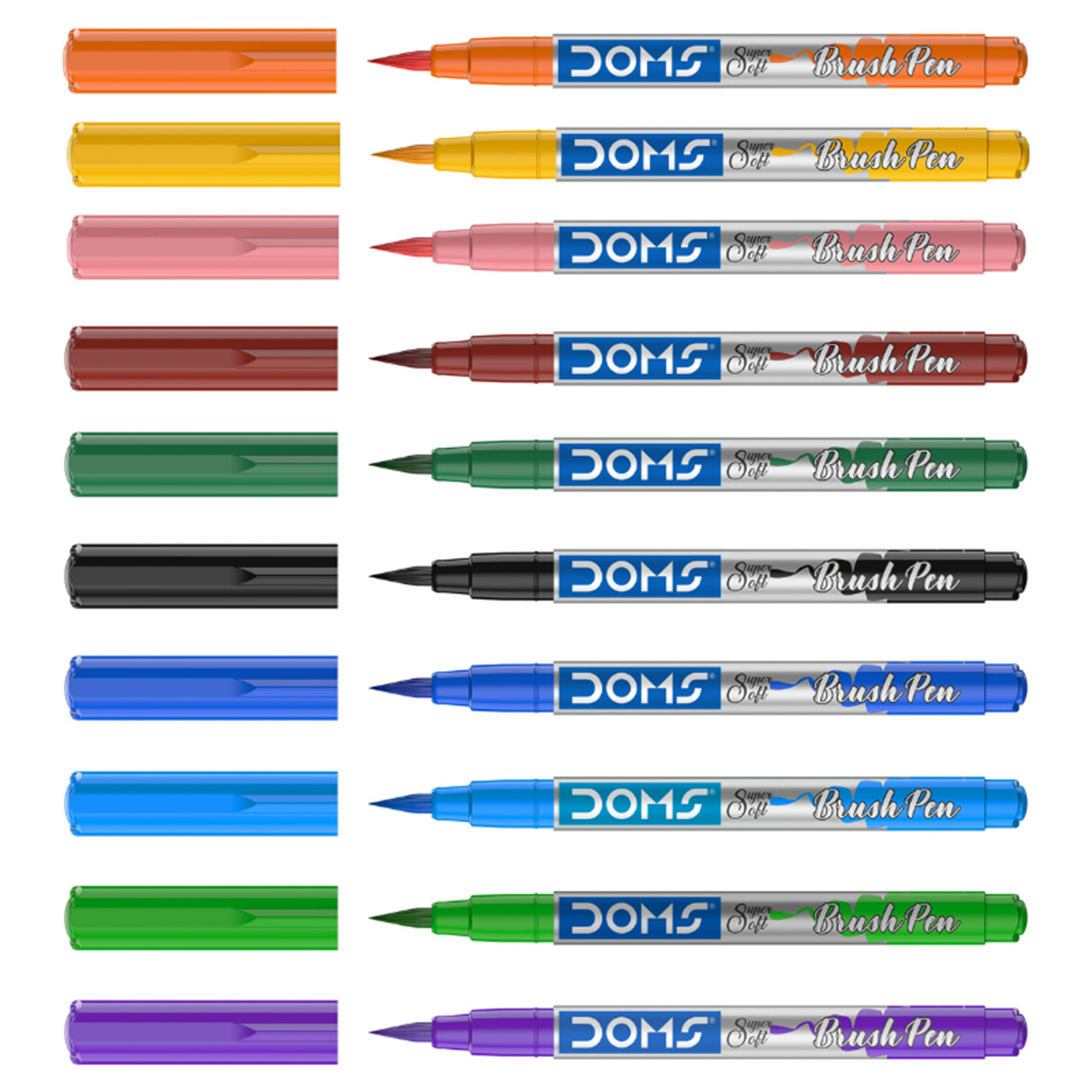 Doms Brush Pen- 14 Shades : Doms
